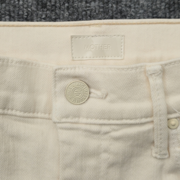 Mother High Waisted Weekender Skimp Flares, Antique White, Size 28 - Picture 2 of 15